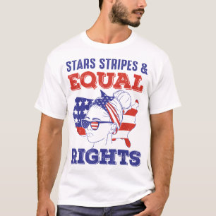 Camiseta Retro Pro Choice Estrelas Feministas Strips Iguais