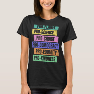 Camiseta Retro Pro-Planet, Pro-Science, Pro-Democracia