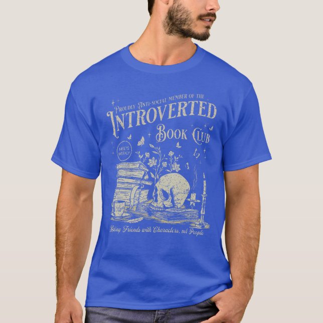 Camiseta Retro Proud Anti Social Member Of Introverted Book (Frente)