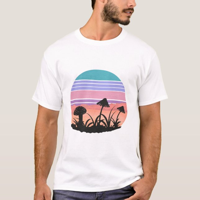Camiseta Retro Psuchedélica Mícologia Mágica do Cogumelo Ps (Frente)