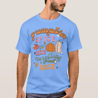 Camiseta Retro Pumpkin Spice And Everything Fall Autum Than