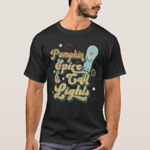 Camiseta Retro Pumpkin Spice e Luzes de Chamada Enfermeira