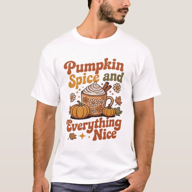 Camiseta Retro Pumpkin Spice Everything Nice Classic T-Shir (Frente)