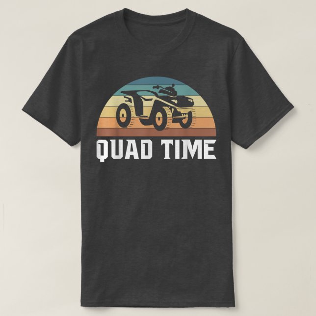 Camiseta Retro Quad Time Retro Rider Quad Bike (Frente do Design)