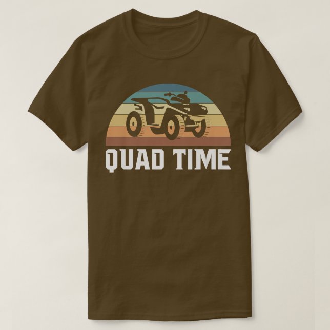 Camiseta Retro Quad Time Retro Rider Quad Bike (Frente do Design)