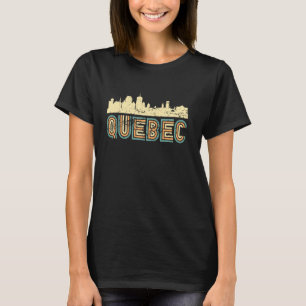 Camiseta Retro Quebec City Canada Skyline Vintage Cityscape