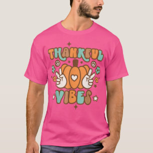Camiseta Retro Queda outono Vibes Agradecidos Bonito de Açã