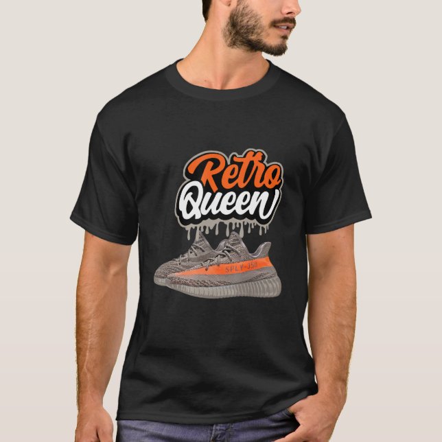 Camiseta Retro Queen Sneaker Match 350 V2 Beluga Refletivo (Frente)