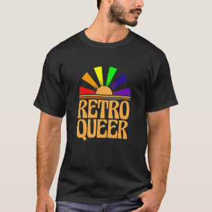 Camiseta Retro Queer (LGBTQ Gay Lésbica Transgênero)