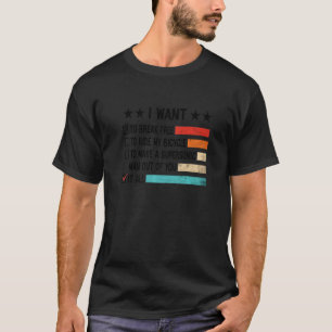 Camiseta Retro, Quero Quebrar Grátis Para Andar Na Biciclet