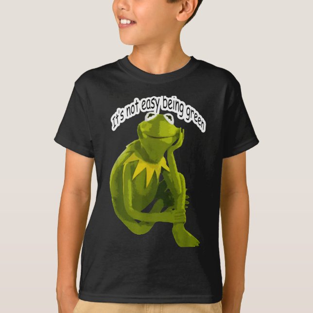 Camiseta Retro Quote Its Not Easy Being Green Funny Frog An (Frente)