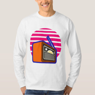 Camiseta Retro Radio   Gráfico de Música Clássica 
