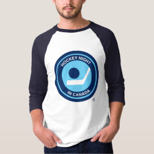 Camiseta Retro Raglan da Noite de Hóquei