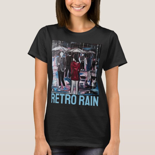 Camiseta Retro Rain Painting by Alfred Fox (Frente)