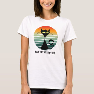 Camiseta Retro Rainha Gata Preta, Presente para Mã