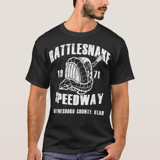 Camiseta Retro Rattlesnake 1978 Show de golfe de Speedway (Frente)