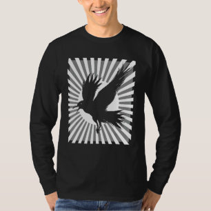 Camiseta Retro Raven - Coroa Negra Japonesa Estética