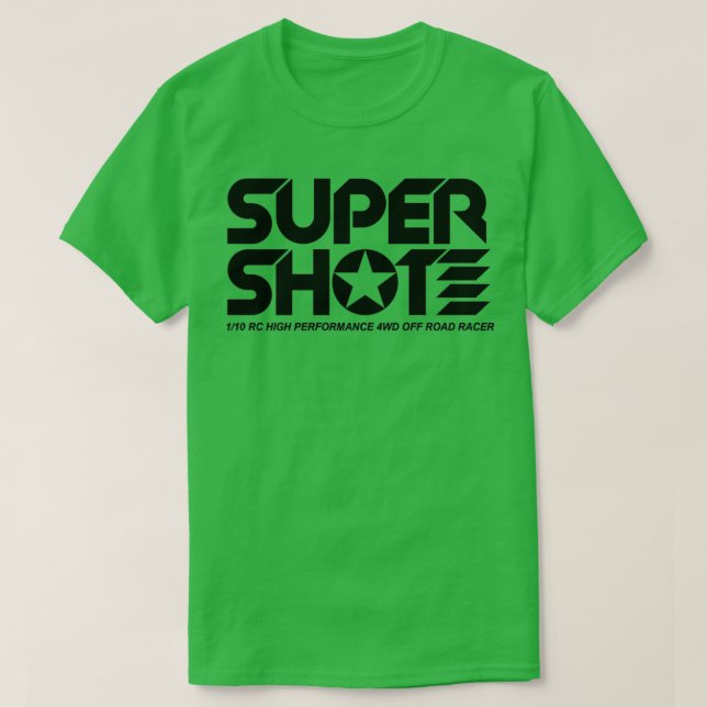 Camiseta Retro RC Tamiya SuperShot Black (Frente do Design)