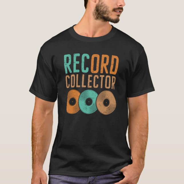 Camiseta Retro Record Collector Music Vinyl Record Player (Frente)