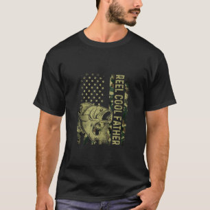 Camiseta Retro Reel Legal Padre Camouflage Bandeira America