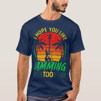 Camiseta Retro Reggae Bass Guitar Players Like Jamming Too 