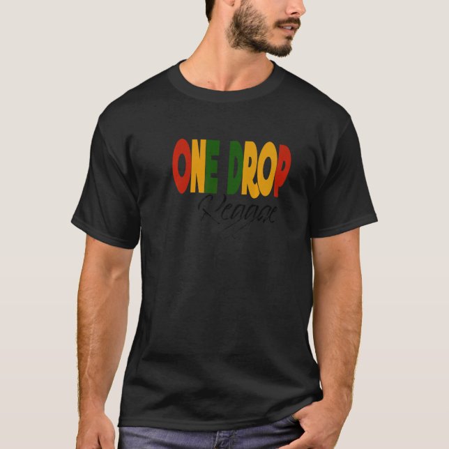 Camiseta Retro Reggae Música One Drop Jamaica Roots & Cultu (Frente)