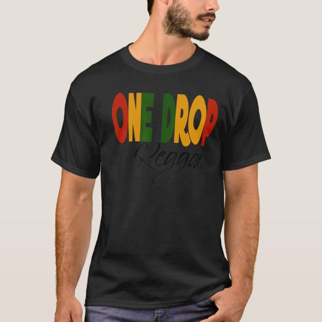 Camiseta Retro Reggae Música One Drop Jamaica Roots & Cultu (Frente)