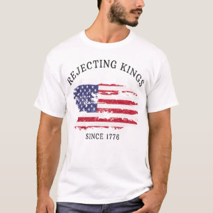 Camiseta Retro Rejeitando Reis Desde 1776 Protesto