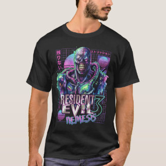 Camiseta Retro Resident Evil Sobrevivência Horror Nemesis P