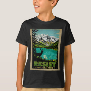 Camiseta Retro Resist Alt Us Serviço Nacional de Parques -