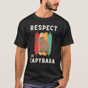 Camiseta Retro Respeite A Puta De Piada Animal Capybara Rod