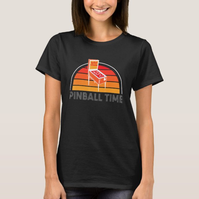 Camiseta Retro Retro Pinball Time Pinball Player (Frente)