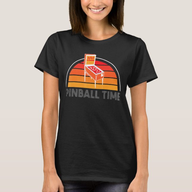 Camiseta Retro Retro Pinball Time Pinball Player (Frente)