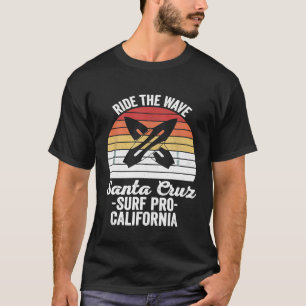 Camiseta Retro Ride Os Papais noeis De Ondas Cruz Surf Pro