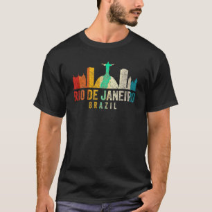 Camiseta Retro Rio de Janeiro Skyline Vintage Brasil Souven