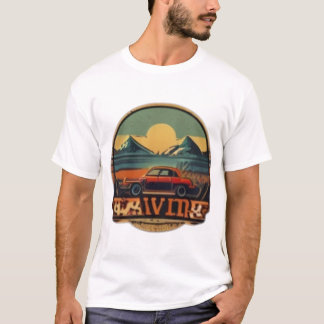 Camiseta "Retro Road Trip T-Shirt – Vintage Car Adventure G