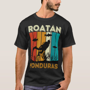 Camiseta Retro Roatan Honduras Scuba Merging Roatan Souveni