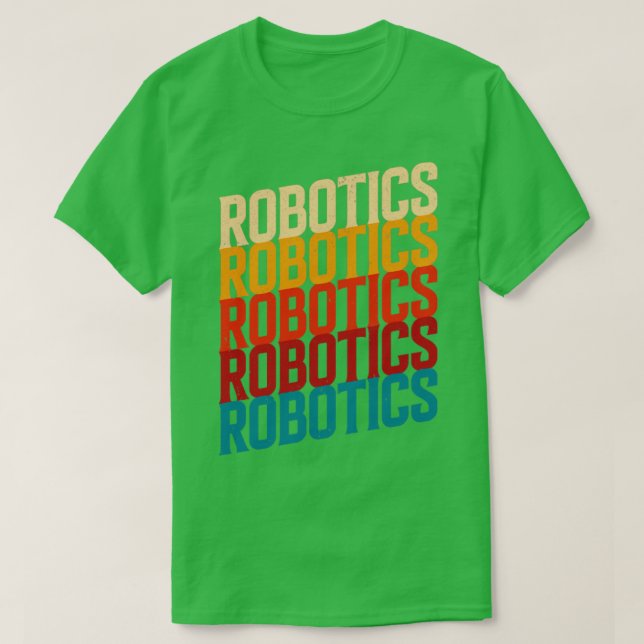Camiseta Retro-robótica Engenharia Robótica Humanoide R (Frente do Design)