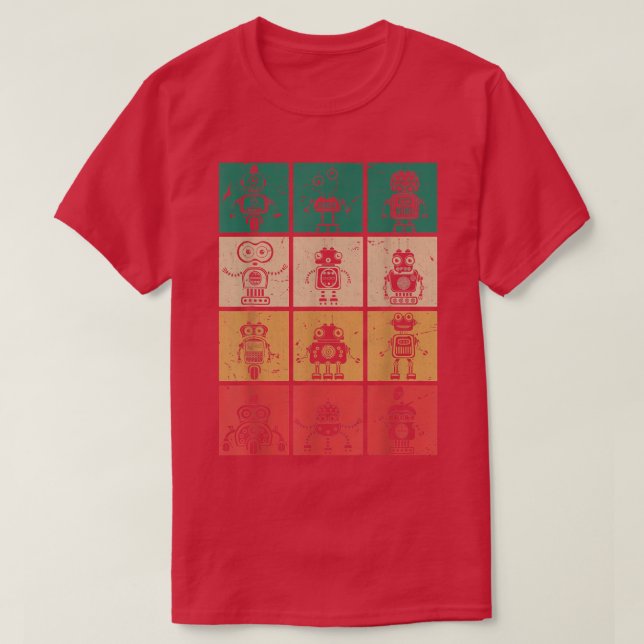 Camiseta Retro Robots Evolution Robot  (Frente do Design)