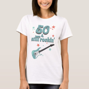 Camiseta Retro Rock Personalizado 50 Ainda Aniversário De R