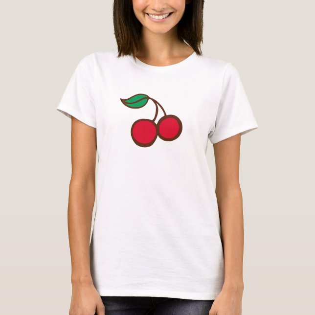 Camiseta Retro Rockabilly Cereja (Frente)