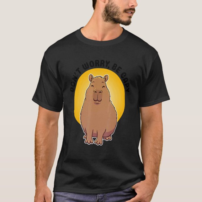 Camiseta Retro Rodent Capybara Não Se Preocupe Com Captura  (Frente)