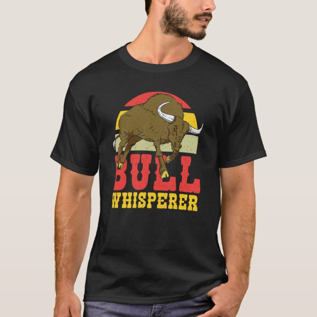 Camiseta Retro Rodeo Bull Whisperer (Frente)