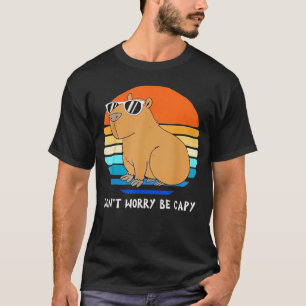 Camiseta Retro Roedor Divertido Capivara Não Se Preocupe Se
