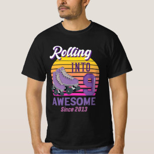 Camiseta retro Rolando em 9 desde 2013 Skate do 5 do cilind