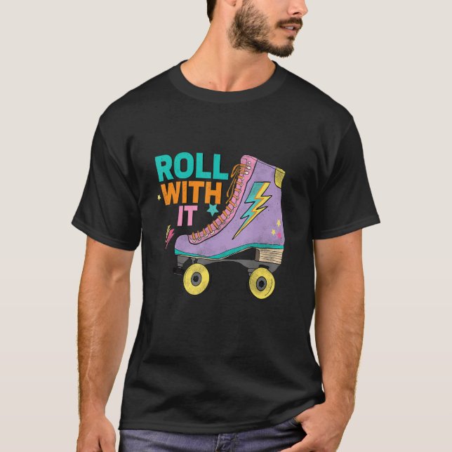 Camiseta Retro Rollerskates 80's Derby Roller Skating for T (Frente)