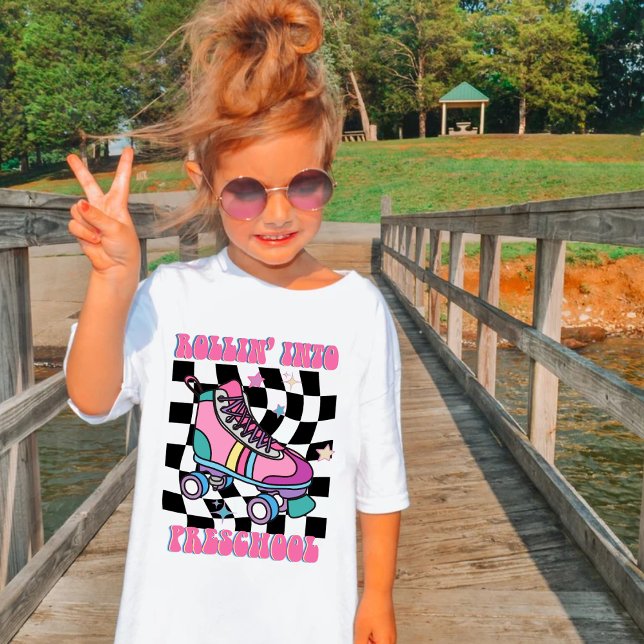 Camiseta Retro Rollin' na pré-escola (Criador carregado)