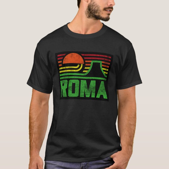 Camiseta Retro Rome Italy Outfit Style Roma Illustration Gr (Frente)