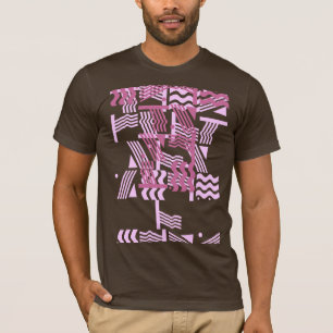 Camiseta Retro Rosa e Castanho