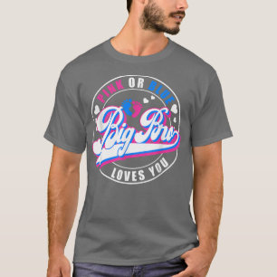 Camiseta Retro Rosa Ou Azul Grande Irmão Te Ama Sexo De Beb